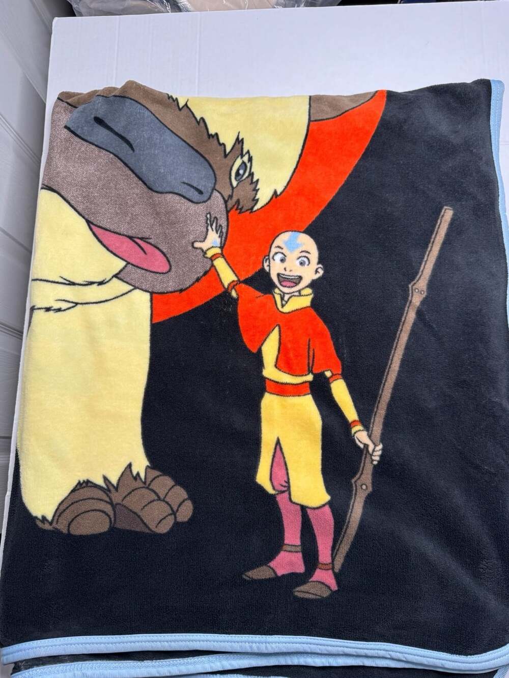 Avatar The Last Airbender Fleece Throw Blanket Aang Appa Sokka Momo